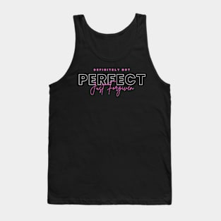 Not Perfect Just Forgiven Christian Tank Top